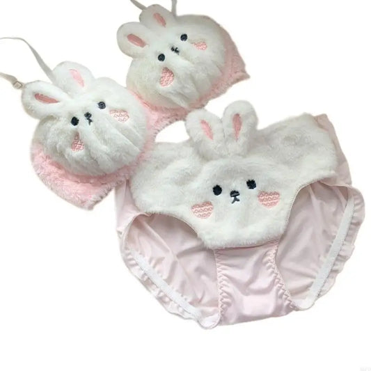 Faux Fur Bra & Panty Set