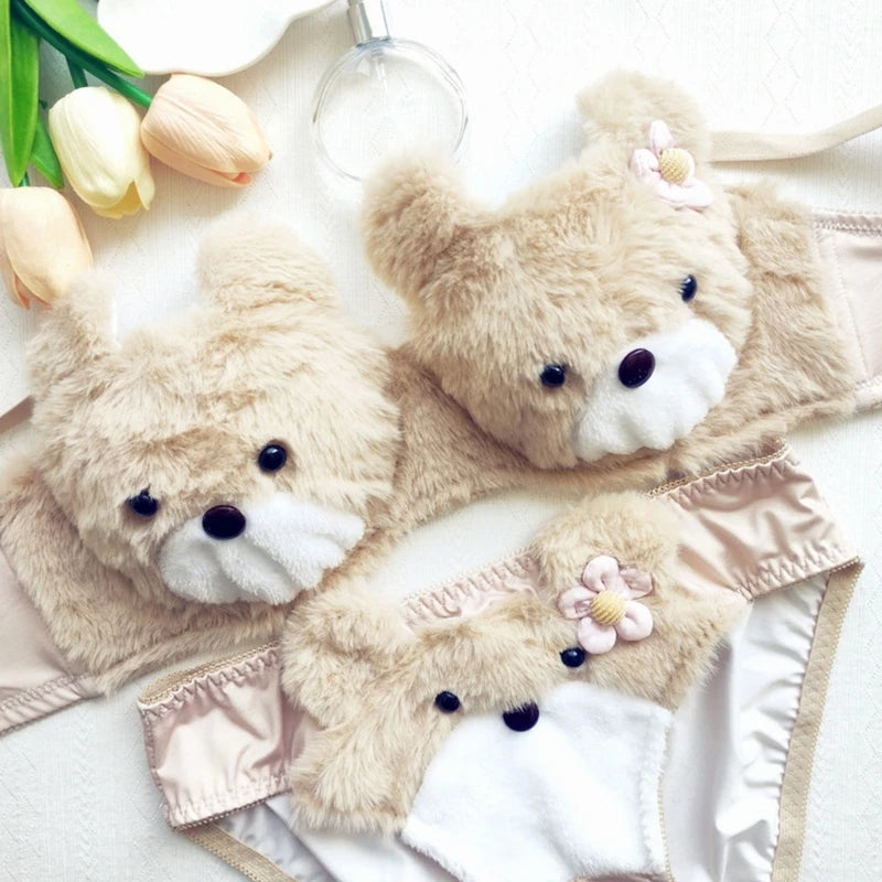 Soft Bear Bra & Panties for Girls