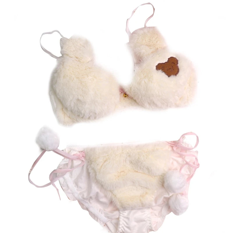 Cute Panda Plush Lingerie Set
