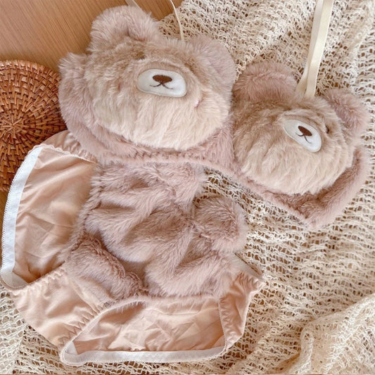 Furry Bear Anime Bra & Panty