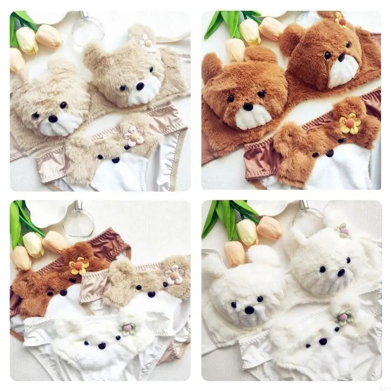Soft Bear Bra & Panties for Girls