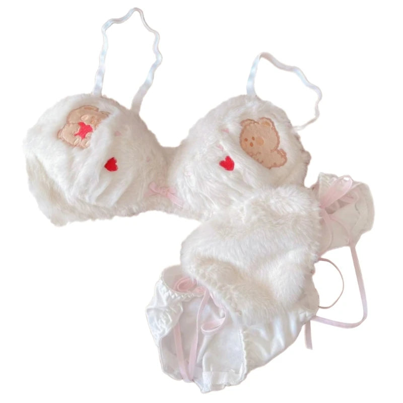 Cute Panda Plush Lingerie Set