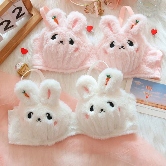 Sweet Japanese Plush Bra Set