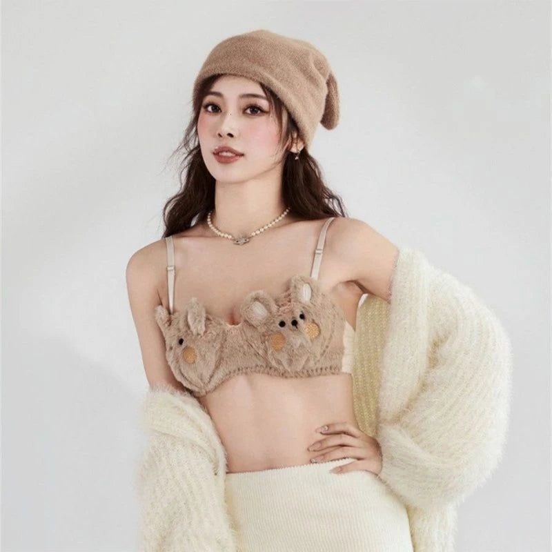 Funny Bear Plush Bra & Panty