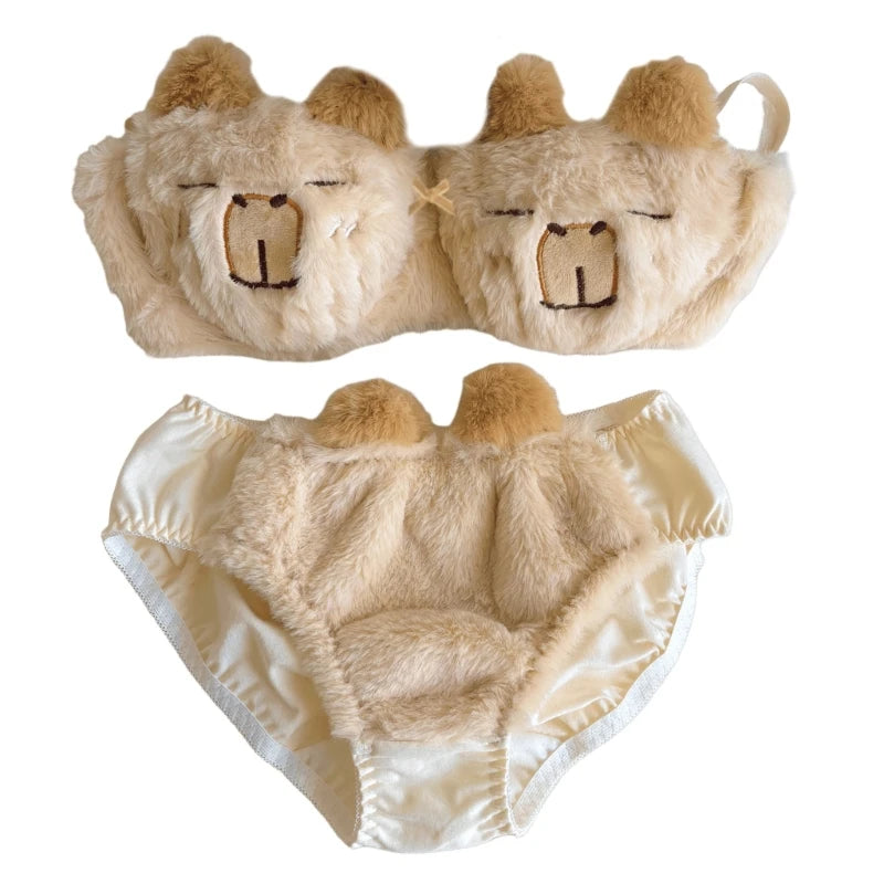 Cute Panda Plush Lingerie Set