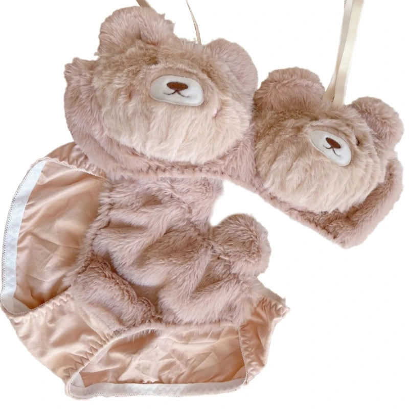 Furry Bear Anime Bra & Panty