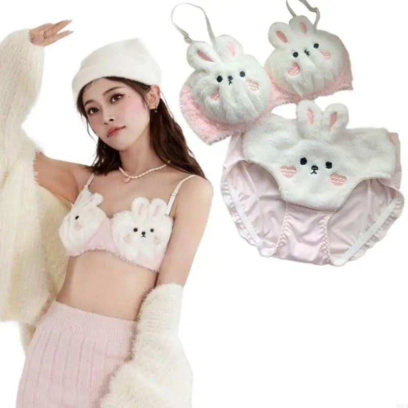 Faux Fur Bra & Panty Set