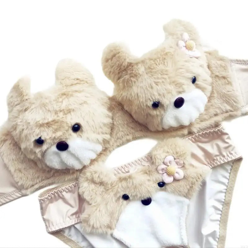 Soft Bear Bra & Panties for Girls