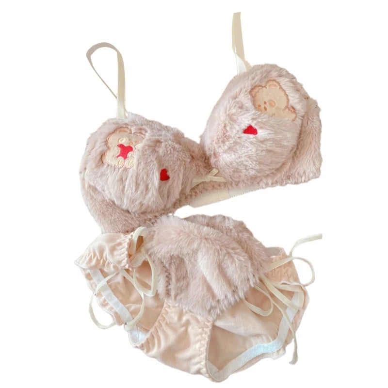 Cute Panda Plush Lingerie Set